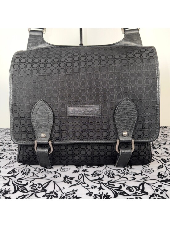 Salvatore Ferragamo Other - Y2k Salvatore Ferragamo Gancini Canvas/Leather Messenger Bag